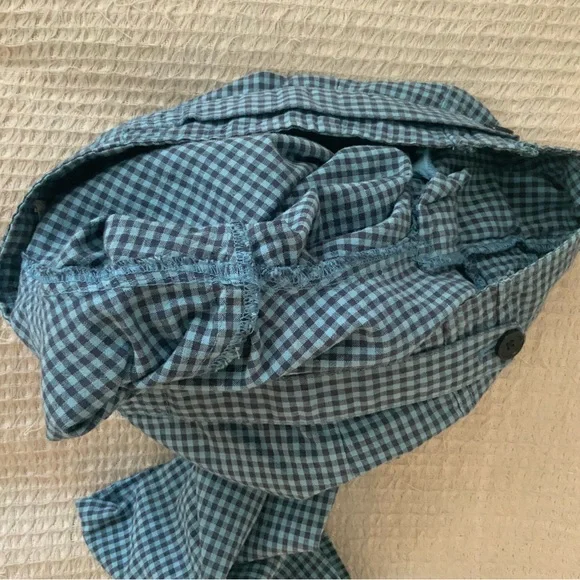 Sundance 10 Life Of Dreams Pants Trousers Checkered Plaid Blue Peasant Cottage 2 - Picture 8 of 10